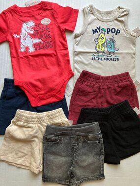 18 month Garanimals & Wonder Nation Shorts & Short-Sleeve/Sleeveless Tops Bundle